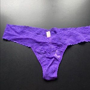 Victoria’s Secret Thong. Purple lace one size